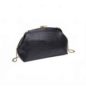 NEW MODA LUXE the crocelle clutch in black